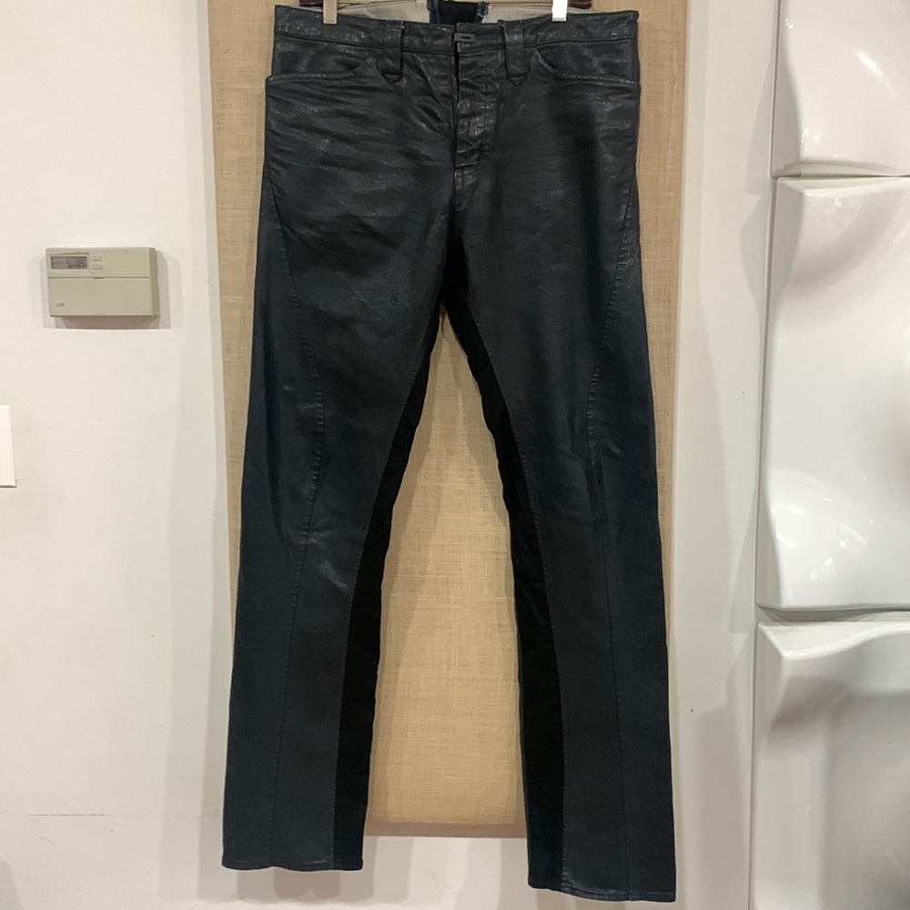 The viridi-anne artisanal hand resin coated segment pants